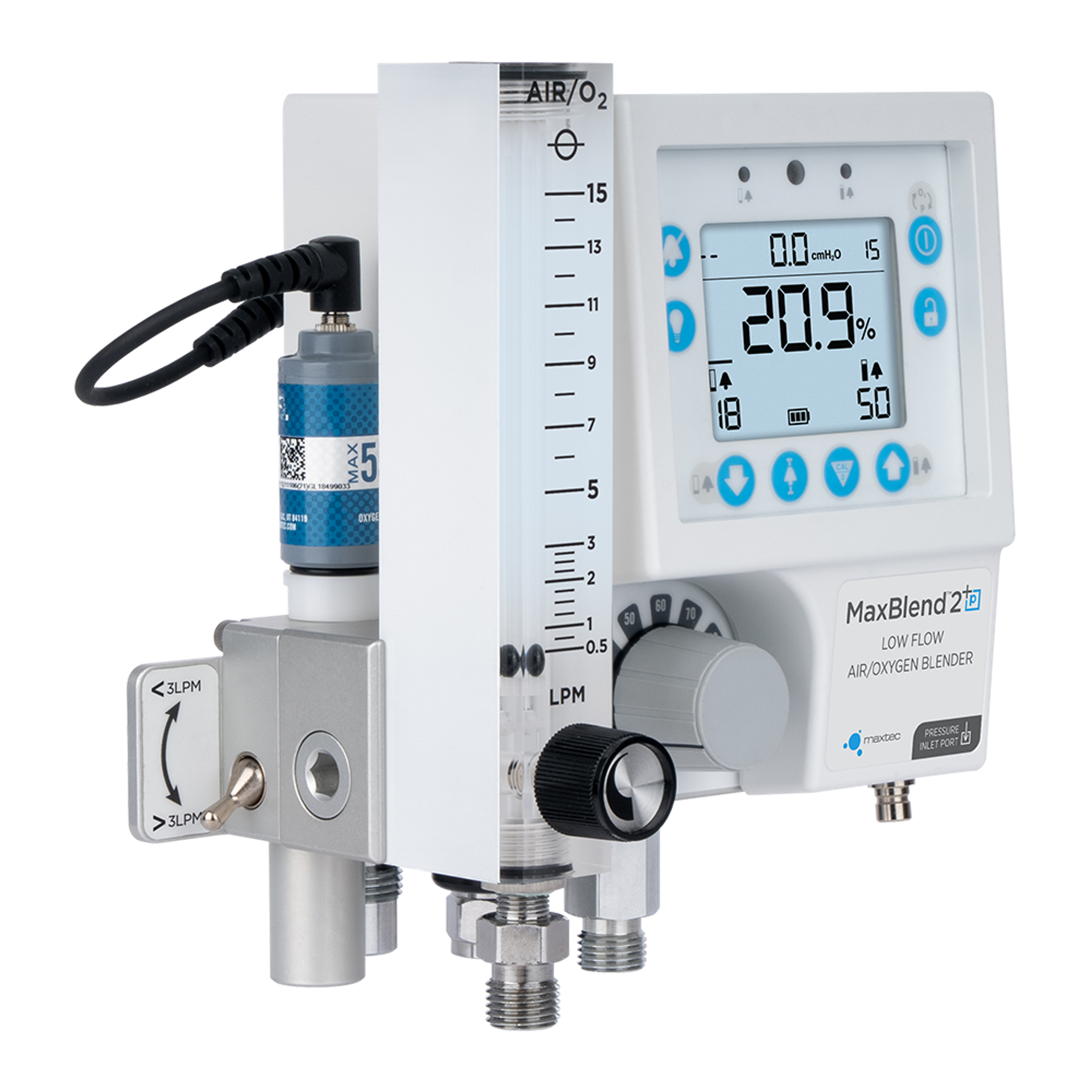 MaxBlend™ 2 +p Medical Oxygen Blender/Delivery System | Salaera